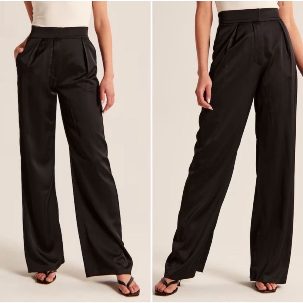 Abercrombie & Fitch Satin Tailored Wide Leg Pant 31 | 12